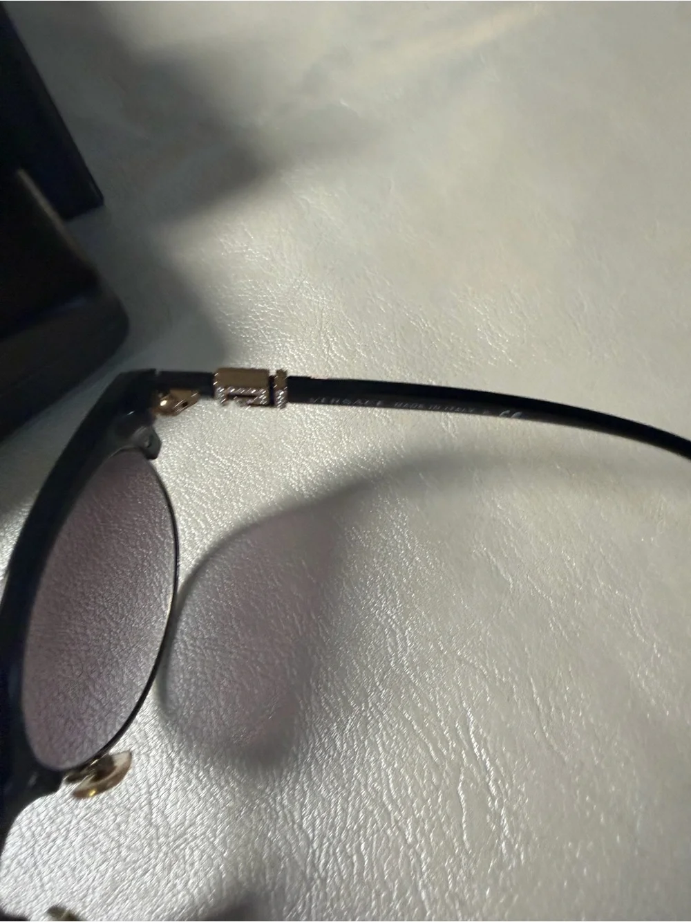 Versace Black Sunglasses with Gold Accents